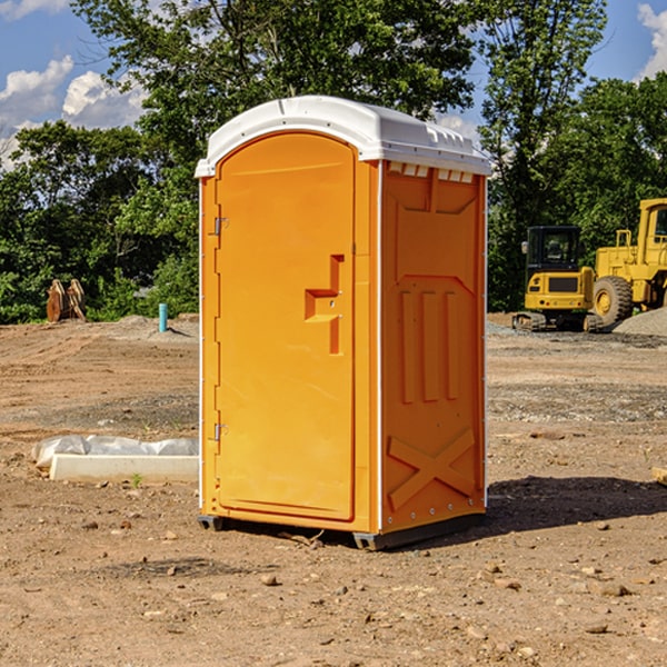 how often are the portable restrooms cleaned and serviced during a rental period in Cortland